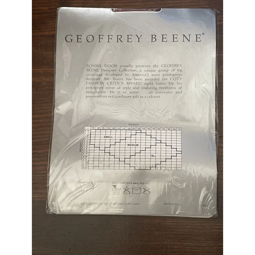 Vintage Geoffrey Beene Brandy Wine Medium Pantyhose NWT Sheer Executive Nylon - Picture 7 of 8